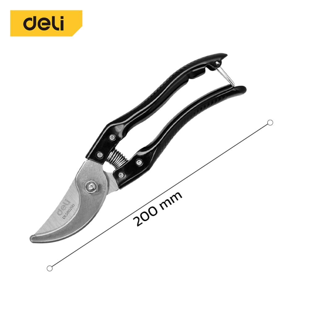 กรรไกรตัดกิ่ง DELI EDL580200-BK-01 8นิ้ว สีดำ_5